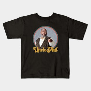 Uncle Phil portrait quotes art 90s style retro vintage 80s Kids T-Shirt